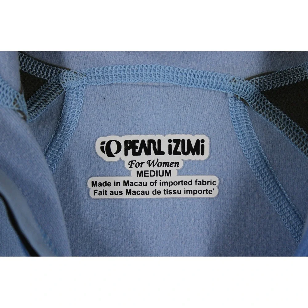 Pearl Izumi Womens Cycling Jacket Blue Gray Long Sleeve Full Zip Medium 4909